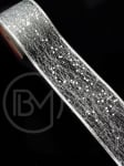 Panglică de plasă cu brocart argintiu lățime 63mm - lungime ~2,70 metri 462247