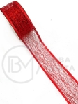 Panglică de brocart roșu, lățime 38mm - lungime ~2,70 metri 462252