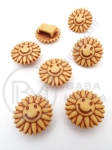 Mărgele soare 18x7mm imitație lemnă 8x3mm 1 pachet 40g ~56 buc 312671