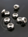 Mărgele din steel 8x4mm cu dop de caucaí 1 pachet 2 buc 305724