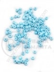 Mărgele de sticlă albastru deschis 4~5x3~5mm gaură 1.3mm 1 pachet 50g 334149