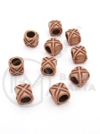 Mărgele 8x8mm imitație lemn gaură 4.5mm 40g ~154buc 311819