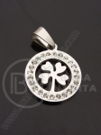 Pandantiv oțel cu cristal 20mm 1 buc 307408