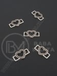 Element de conectare metalic 19x11mm color argintie 1 pachet 10 buc 306066