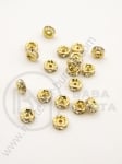 Șaibă 5x2.2mm cu cristale gaură 1mm auriu 10 buc 301279