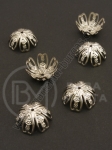 Capac metalic 16x8mm culoare argintie 1 pachet 50 buc 301458