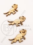 Maimuță din lemn 28x13x2mm gaură 1mm 10 buc 181235