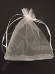 Saculet pentru bijuterii 13x18cm organza alb 1 pachet 10 buc 461091