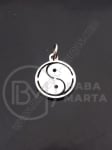 Pandantiv Yin și Yang din oțel 14x12x1mm 1 pachet 1 bucată 305727