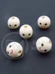 Cap sferic din lemn ~17x~18mm gaură 5mm 1 pack 10 pcs 327159