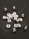 Șaibă 6x3mm cu cristale calitate 1 alb 10 buc 301171