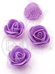 Trandafir 35mm violet cu organza 1 pachet 10 bucati 181775