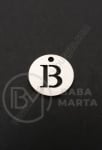 Pandantiv litera B oțel 13x1mm gaură 1.5mm 1 buc 305569