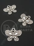 Pandantiv fluture 21x24mm culoare argintie 1 pachet 5 buc 306164