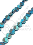 Hematit cu Yin și Yang 9x4mm albastru nemagnetic gaură 1.5mm ~45buc 1buc 352339