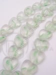 Inimă de sticlă 14mm ~25 bucăți gaură 1.5mm 1 bucată 343615