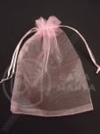 Saculet pentru bijuterii 11x16cm organza roz 1 pachet 10 buc 461274