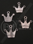 Pandantiv metalic 19x17mm argint 10 buc 308047