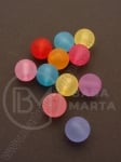 Mărgele 8mm colorate mate, gaură 2mm 40g ~147 buc 311377
