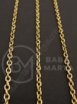 Lanț metalic 3x2x0.5mm culoare aurie 1 metru 301266