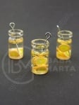 Pandantiv borcan de sticla 18x10mm cu cocktail de fructe 1 pachet 2 bucati 335639