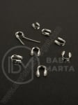 Element metalic pentru șnur 5x4mm color alb 50 buc 301234