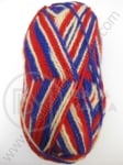 Fir Ethno alb albastru roșu 100% lână 100g 170m 431021