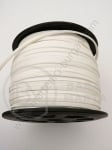Panglică din piele întoarsă naturală 3x1.5mm cu piele, color albă, 1 meter 421227