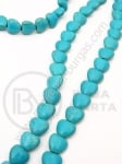 Inimă turcoaz 10x10x5mm gaură 1mm ~42 buc 1 buc 352296