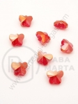 Fluture de cristal 10x9x6mm Swarovski imitație efect roșu AB 1 pachet 10 bucăți 335415
