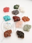 Pandantiv elefant 20x22mm perle naturale asortate 1 buc 309306