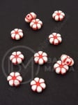 Floare 10x4,5mm roșu-alb 1 pachet 40g ~126 buc 312550