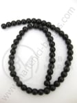 Mărgele de sticlă neagră de 6 mm. ~55 buc. Prima dată. 343051