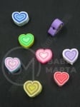 Mărgele inimă FIMO 7.5~11x7~11x4~5mm 1 pachet 10 buc 312833