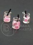 Pandantiv borcan de sticla 14x10mm cu cocktail de fructe 1 pachet 2 bucati 335530