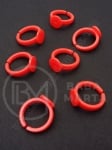 Bază de plastic pentru inel 14mm, bază roșie pentru buză 9mm, 1 pachet 20 buc 121056