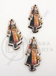 Figurină din lemn 38x19x2.5mm gaură 2mm 1 pack 5 pcs 182220