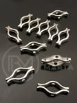 Distant pentru mărgele SSV 20x8.5x4mm argintiu 50 buc 318330