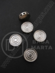 Mărgele metallice de culoare argintie 12x3mm 1 buc 9776