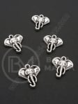 Pandantiv metalic elefant 18x16mm culoare argintie 1 pachet 10 buc 306089