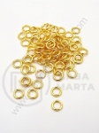 Inel metalic 5x1mm culoare aurie 1 pachet 200 buc 302115