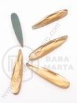 Farfurie de sticlă 6x30mm aurie pentru buze fierbinți 1 pachet 10 buc 151434