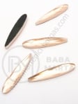 Piatră de sticlă 6x30mm color pearsici pentru lipici fierbinți 1 pachet 10 buc 151436