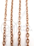 Lanț metalic 3x2.2x0.6mm turtit culoare cupru 1 metru 301896