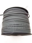 Panglică din piele întoarsă naturală 3x1.5mm cu piele, color grey, 1 meter 421231