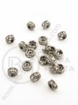 Șaibă 6x2.5mm cu cristale orificiu 1mm culoare grafit 10 buc 301284