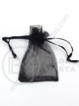 Saculet pentru bijuterii 5x7cm organza negru 1 pachet 10 buc 461502