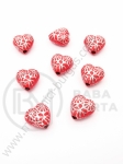 Inimă roumă 12x13mm brad argintiu 1 pachet 40g ~59 buc 312163