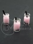 Pendant sticla borcan 18x10mm cu smoothie de fructe 1 pachet 2 bucati 335483