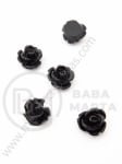 Roz pentru lipit negru 10x6.5mm tip cabochon 1 pachet 20 buc 121042